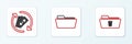 Set line Delete folder, Refund money and Folder icon. Vector Royalty Free Stock Photo