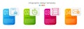 Set line Delivery with cardboard boxes, Fast time delivery, Wooden box and Envelope with shield. Business infographic
