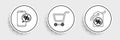 Set line Discount percent tag, Percent discount and phone and Shopping cart icon. Vector
