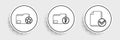 Set line Document and check mark, folder with star and Unknown document icon. Vector