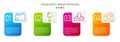 Set line Document folder, Mail box, Download inbox and Outgoing mail. Business infographic template. Vector