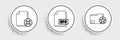 Set line Document folder with star, Delete file document and EPS icon. Vector
