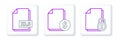 Set line Document and lock, XLS file document and Finance icon. Vector Royalty Free Stock Photo