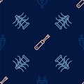 Set line Electric plug, tower line and Screwdriver on seamless pattern. Vector Royalty Free Stock Photo