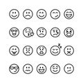 Set of line emoticons