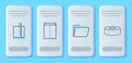 Set line Envelope, Document folder, File document and Scotch icon. Vector Royalty Free Stock Photo