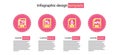 Set line EPS file document, XSL, MOV and JPG icon. Vector Royalty Free Stock Photo