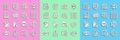 Set line Ethereum exchange NFT, Digital crypto art, blockchain technology, Cyber security, Binary code, and icon. Vector Royalty Free Stock Photo
