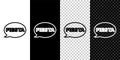 Set line Fiesta icon isolated on black and white,transparent background. Vector