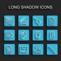 Set line File document, Carton cardboard box, Copy machine, Ink bottle, Paint brush, Printer ink cartridge, Pantone and