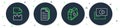 Set line File document, Printer ink cartridge, Torn and Business card icon. Vector
