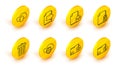 Set line Finance document folder, Add new, Cloud and shield, Trash can, Document lock, check mark, Next page arrow and