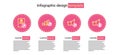 Set line Financial growth, Pie chart and dollar, and Job promotion icon. Vector