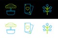 Set line Fireworks, Attraction carousel and Playing card icon. Vector Royalty Free Stock Photo
