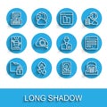 Set line Folder and lock, Cloud hacking, Server, Data, Web Hosting, Hard disk drive HDD, Hangar with servers, Search Royalty Free Stock Photo