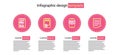 Set line Foreign language online study, Notebook, Exam sheet with A plus grade and icon. Vector