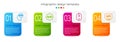 Set line Front end development, , Computer mouse and . Business infographic template. Vector Royalty Free Stock Photo