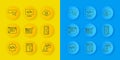 Set line Front end development, UI or UX design, Web, Cloud computing lock and icon. Vector Royalty Free Stock Photo