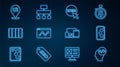 Set line Front end development, Web, and graphic design, Website statistic, Color palette guide, UI UX, Monitor, mobile Royalty Free Stock Photo