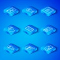 Set line Front end development, Web, and graphic design, Website statistic, UI or UX, and Monitor, mobile, tablet icon Royalty Free Stock Photo