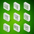 Set line Front end development, Website statistic, Keyboard, Computer mouse, UI or UX design, and icon. Vector Royalty Free Stock Photo