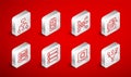 Set line Funnel or filter, Mobile phone, Neural network, Server, Data, Processor CPU, Algorithm, and icon. Vector Royalty Free Stock Photo