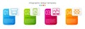 Set line Fuse, Multimeter, Electrical measuring instruments and Electric circuit scheme. Business infographic template