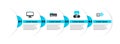 Set line Game dice, console with joystick, Video game and Computer monitor icon. Vector Royalty Free Stock Photo