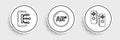 Set line Gamepad, Smartphone, mobile phone and Ar, augmented reality icon. Vector Royalty Free Stock Photo