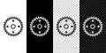 Set line Gear icon isolated on black and white background. Cogwheel gear settings sign. Cog symbol. Vector Royalty Free Stock Photo