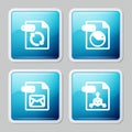 Set line GIF file document, PPT, EML and OBJ icon. Vector Royalty Free Stock Photo