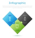 Set line Glass of champagne, bottle vodka and Shot glass. Business infographic template. Vector Royalty Free Stock Photo