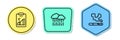 Set line Global warming, Cloud with rain and Cigarette. Colored shapes. Vector