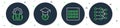 Set line Graduation cap, Binary code, Robot setting and Neural network icon. Vector Royalty Free Stock Photo