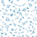 Set line Hammer, Wrench spanner and Shovel on seamless pattern. Vector Royalty Free Stock Photo