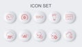 Set line House humidity, Internet of things, Smart glasses, home, Humidity, Thermostat, and icon. Vector