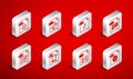 Set line HTML file document, MSG, MP3, DOC, EML, DLL, JS and M3U icon. Vector Royalty Free Stock Photo