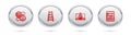 Set line Human resources, Stair with finish flag, Startup project concept and Abacus. Silver circle button. Vector Royalty Free Stock Photo