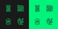 Set line Humanoid robot, Network cloud connection, Cryogenic capsules and Neural network icon. Vector