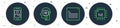 Set line Humanoid robot, Web developer programming code, Mobile phone and Processor CPU icon. Vector Royalty Free Stock Photo