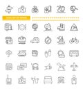 Set of Line Icon Concept Travel