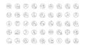 Set Vector Line Icons of Allergy.