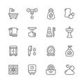 Set line icons of bathroom Royalty Free Stock Photo