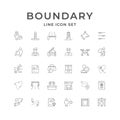 Set line icons of boundary