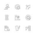 Set line icons of car wheel service Royalty Free Stock Photo