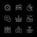 Set line icons of co-working Royalty Free Stock Photo