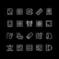 Set line icons of computer components Royalty Free Stock Photo