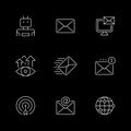 Set line icons of email marketing Royalty Free Stock Photo