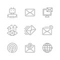 Set line icons of email marketing Royalty Free Stock Photo