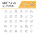 Set line icons of email marketing Royalty Free Stock Photo